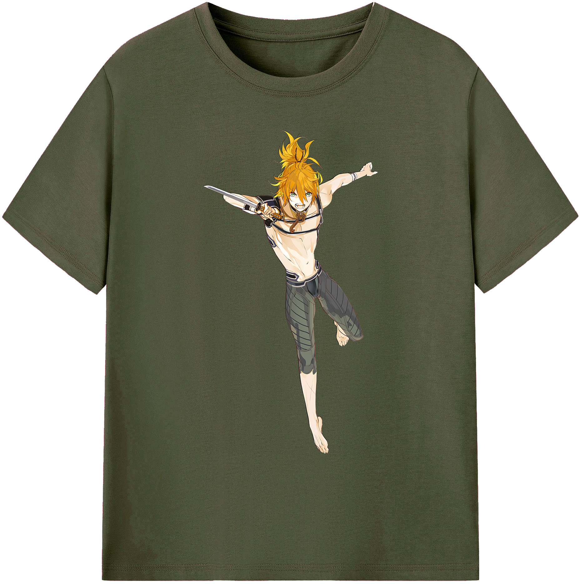 （画像用） 刀剣乱舞 Touken Ranbu 綿100％ メンズ半袖Tシャツ｜肌触りやわらか＆通気性